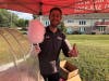 State Farm was spinning the cotton candy at Alsip's National Night Out. 