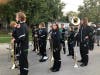 The Oak Lawn Spartan Marching Band at ease.