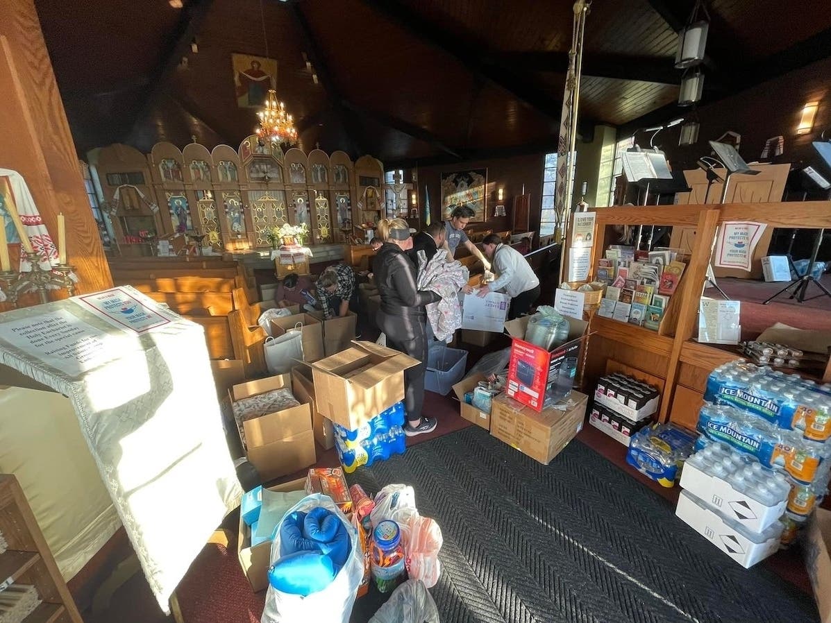 Parishioners from Sts. Peter and Paul Ukrainian Orthodox Church are collecting donations to be shipped to Poland to assist Ukrainian refugees. 