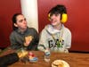 Grace O'Malley enjoys showing her twin brother, Nolan, who attends Elim, around Most Holy Redeemer Catholic School. 