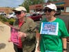 Residents protest the impending revocation of Roe vs. Wade at a Bans Off Our Bodies rally last Saturday in Beverly. 