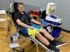 Members of Evergreen Park Community High School's National Honor Society collect 60 units of blood for  Versiti at school blood drive.