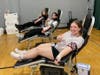 Members of Evergreen Park Community High School's National Honor Society collect 60 units of blood for  Versiti at school blood drive.