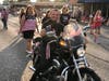 Fr. Benedykt Pazdan led the faithful on his Harley of the newly united St. Bernadette-Queen of Martyrs Parishes, which went into effect July 1. 