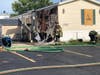 A fire broke out Thursday in the Airway Mobile Home Community, destroying one mobile home and damaging four others. 