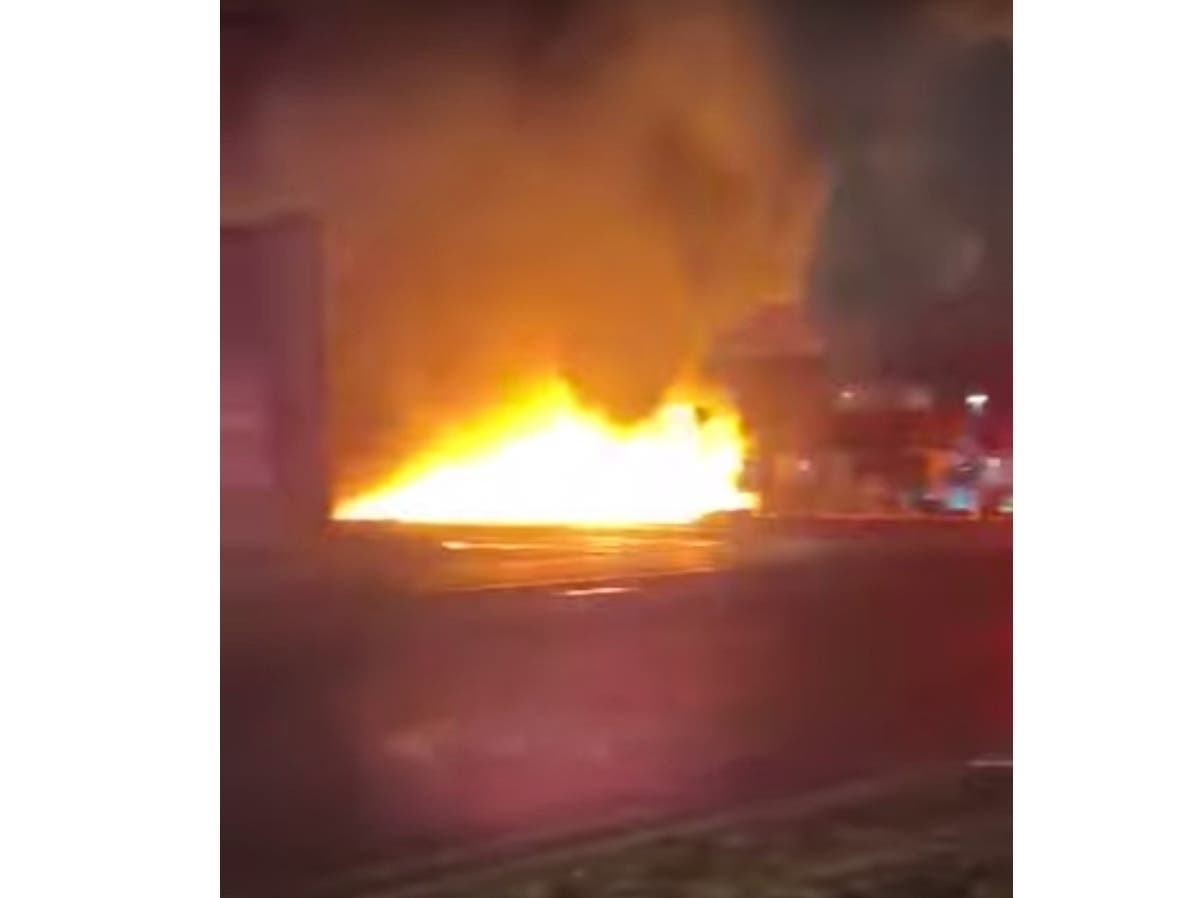 Bridgeview officials said a tent set up for the meal after Ramadan caught fire outside Al-Bawadi Grill.