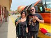 Ed and Kristy Hill, of Hometown, were among the lucky older kids who got frank whistles, formerly known as wiener whistles. 