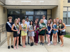 Presenting the 2023-2024 OLCHS homecoming court, with parade grand marshal, OLCHS PE teacher Mary Kay Nichols (fourth from right, front row.)