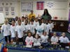 EPCHS students Louise Brady and Dulce Medina-Maza, alumni of Northwest School, distributed "Future Mustangs" to Northwest  kindergarters.