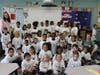 EPCHS students  Nathan Brannigan and Makayla Knight, alumni of Southest School, distributed "Future Mustangs" to Southeast kindergarters.