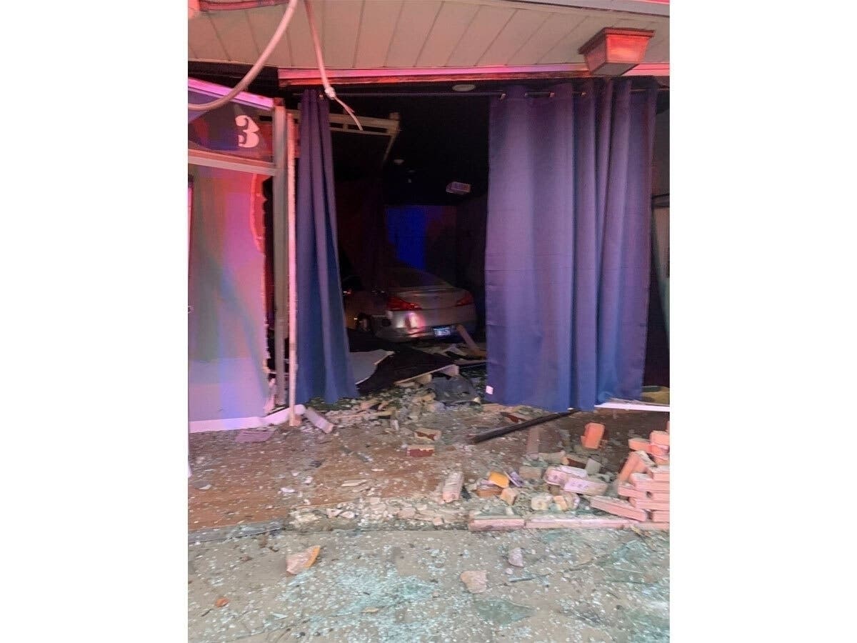 A car crashed through Hookah Hype,10343 Southwest Highway, Chicago Ridge. The 19-year-old driver was charged with DUI.