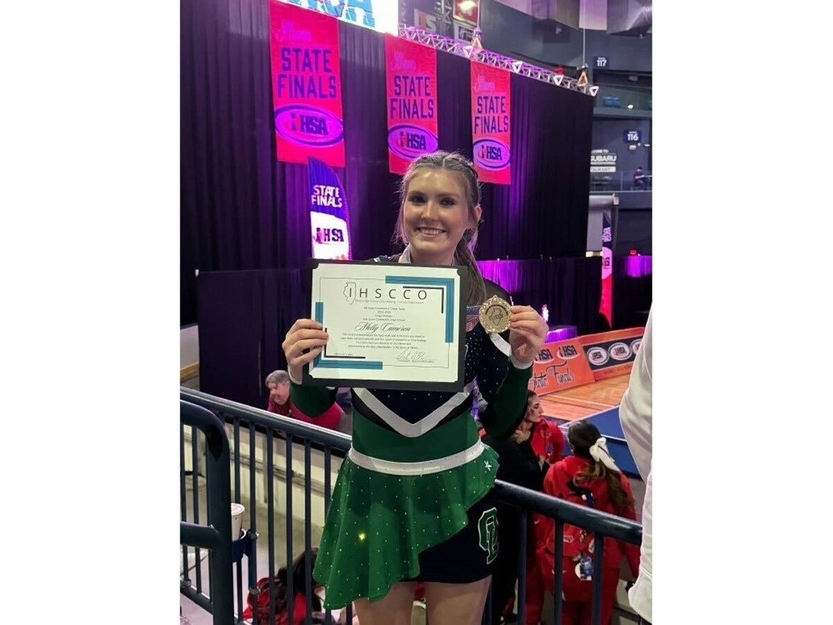 Illinois High School Cheerleading Coaches Organization selected Molly Cameron as one of the top 20 cheer athletes in Illinois.