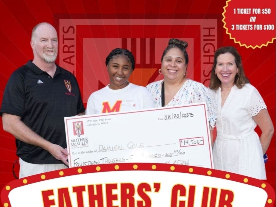 McAuley Fathers Club is raffling off a full year's tuition for the 2024-2025 school year to a current Mother McAuley High School student. Tickets on sale through Aug. 18.
