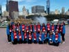 The entire Marist girls cross country team were cheered on their coaches as they crossed the finish line at the 2024 Chicago Marathon. 