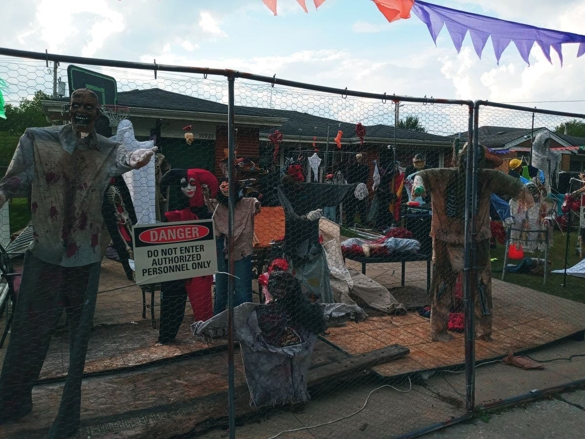 Dawn Shudryck's hazardous workplace can be found at 10920 S. Keeler Ave. and is entered in the Village of Oak Lawn's Halloween Home Decorating Contest. 