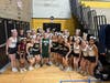 Ben Fritz with the Richards High School cheer and dance teams. 