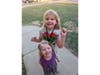 Rosie Hiler, 4, and kid sister, Hazel, greeted the first day of spring by hunting for four-leaf clovers. 