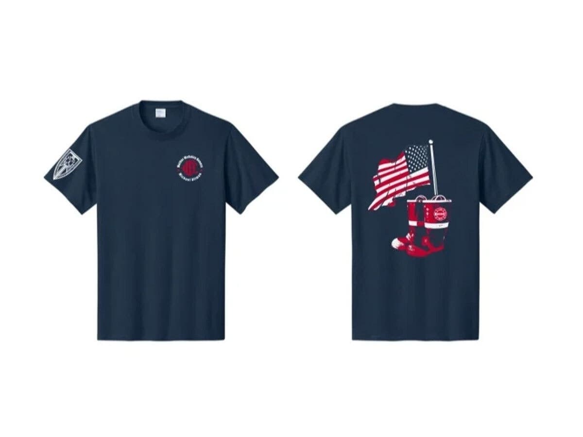 Mother McAuley sophomores are raising money for the fallen firefighter's family by selling T-shirts and passing the boot at games, April 30.