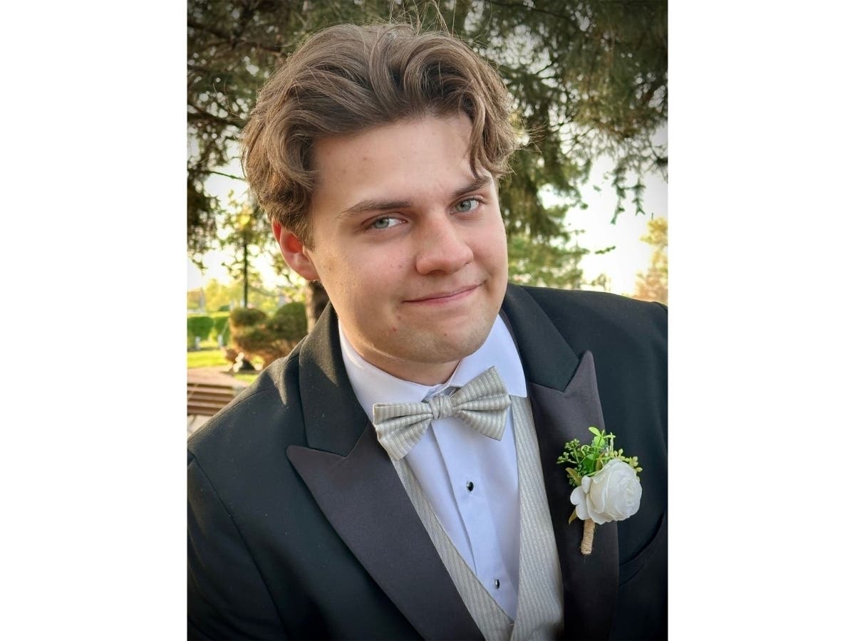 Kenny Dewes, 17, who recently achieved a perfect 36 composite score on the ACT, was on his way to junior prom when his mom took this picture. 