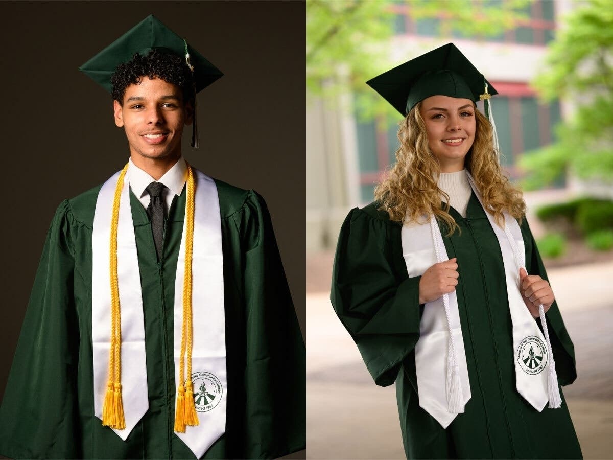 Two Moraine Valley student success stories, Aiman Tekrour, of Oak Lawn, and Kelly Wilson, of Tinley Park, will offer remarks May 8 graduation exercises.  
