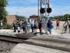 All eyes were facing west, waiting for the arrival of Big Boy 4014 through Chicago Ridge at the train tracks near 108th Street and Central Avenue.