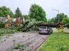 Significant tree damage occurred throughout Oak Lawn after a wall of 73mph winds blasted through the village. This photo was taken west of Cicero between 95th and 99th Streets.