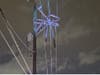 Aluminum is twisted around power lines. 