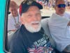 Tony Mrozynski, 95, was the parade’s oldest Hometown Hero, who got to ride in Raider member John Hickey’s classic, turquoise blue 1957 Chevy