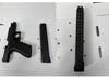 A 9mm Glock and extended magazine recovered from an alleged carjacking suspect in Alsip.