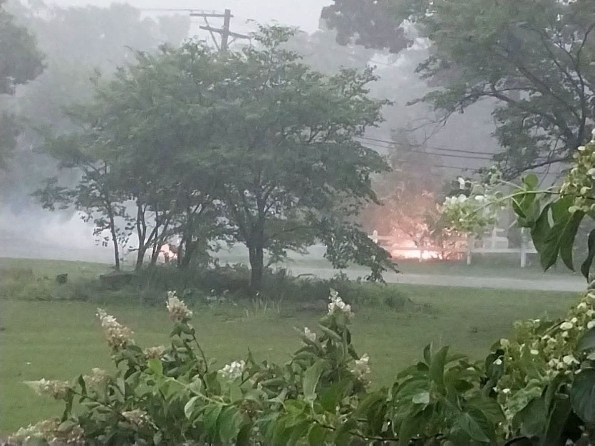 Power Lines Down All Over Palos Park After Severe Storms Pass Through