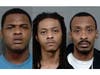 (Left to right) Dawan Murry, 22, Brasean Doss, 22, and Rashaun Lee, 26