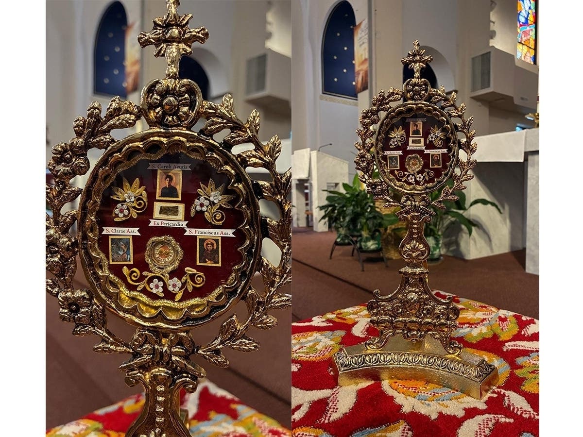 Archbishop Emeritus of Assisi Brings Relics of Sts. Francis, Clare and Carlo Acutis to St. Rita of Cascia Shrine Chapel, Sept. 3 and St. Barnabas, Sept. 4