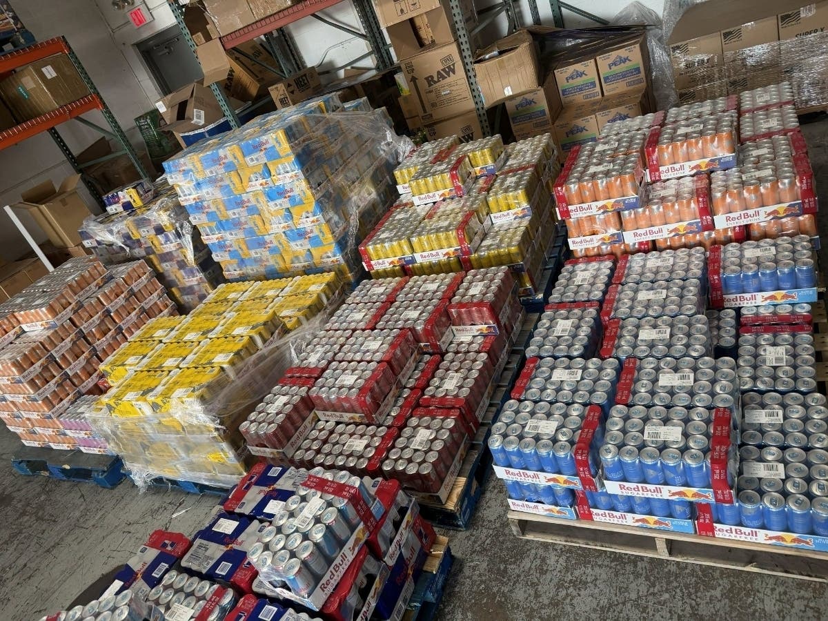 The more than 23,000 cans of Red Bull worth approximately $107,000 stolen in Joliet were found in a Bridgeview warehouse, Cook County Sheriff's police said.