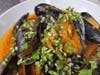 Curry mussels are one of the featured items on the lunch and dinner menu