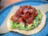 The Tuna Poke Tostada is one of the plates for El Melvin's Valentine's tasting menu