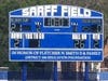 The new scoreboard in Sarff Field.