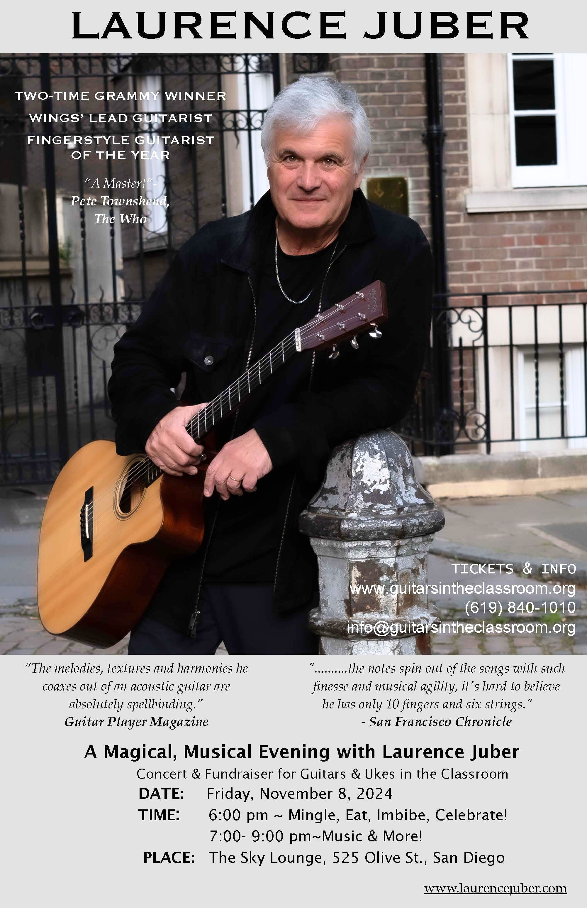 Juber Nov 8 | A Musical Evening with Laurence Juber “LJ” - A Once in a ...