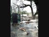 Playground with debris