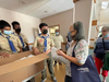 Scouts organized and prepared the Emergency Kits