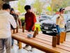 Scouts built and installed three rectangular-shaped wood tables for Sycamore Grove Park 