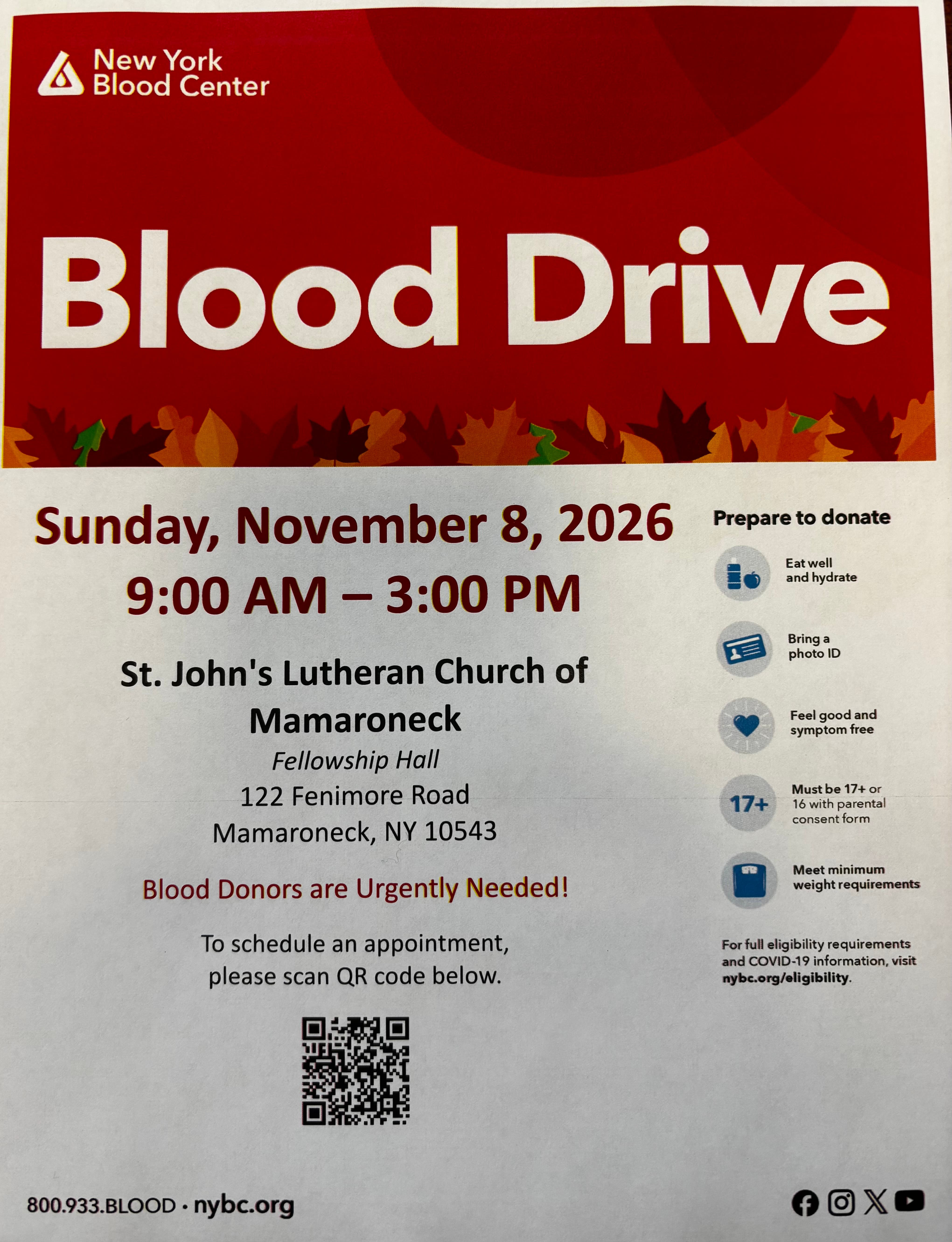 New York Blood Center Blood Drive