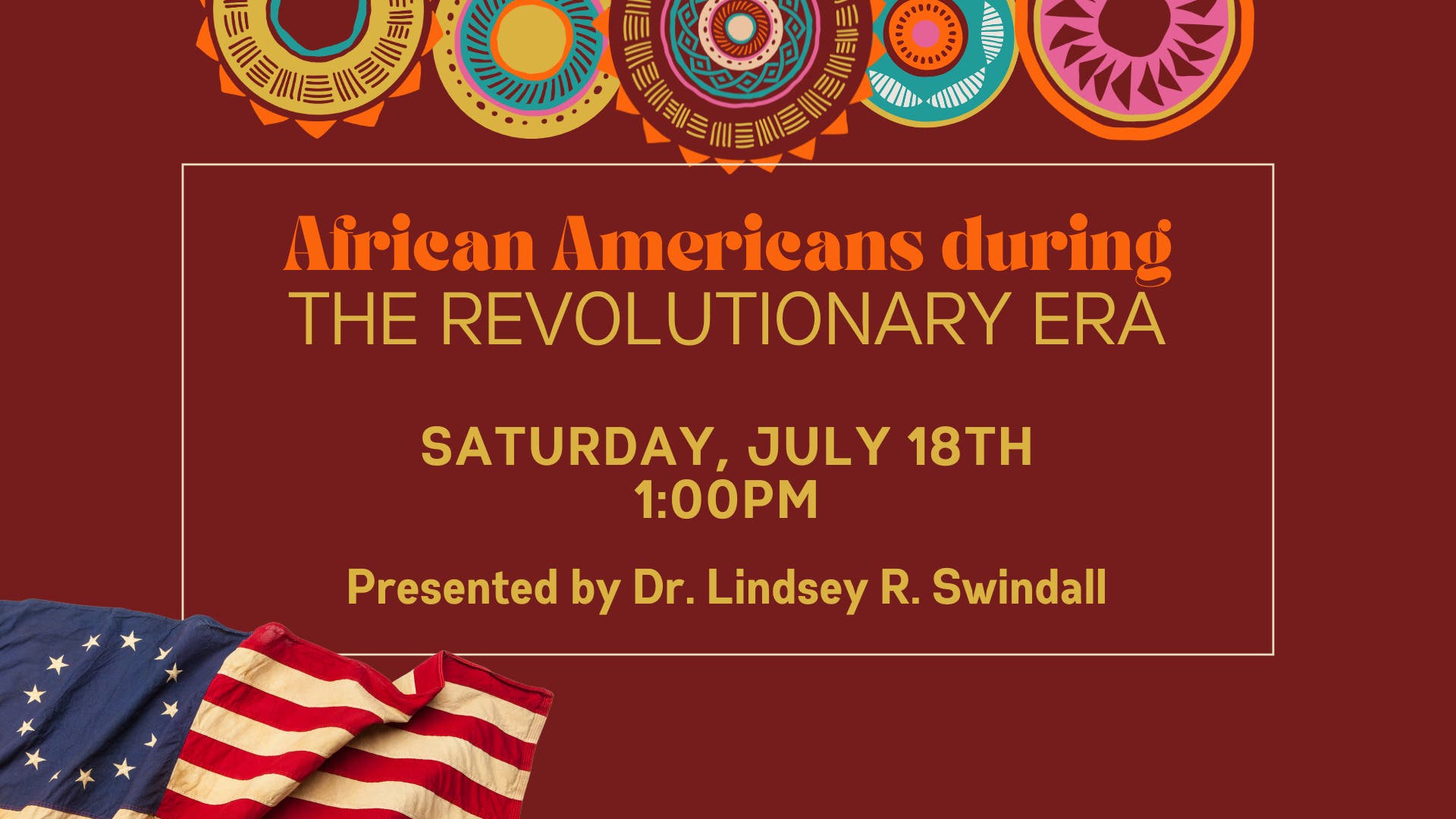 Washington Township Public Library Presents, "African Americans During the Revolutionary Era"