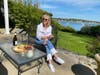 Cocktail Sneakers' founder Susan Hassett celebrating at her Marblehead home