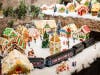 The Garlands gingerbread village town square. 