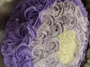 Aspired Living resident Susan was impressed by her custom, purple, ombre birthday cake made by Melissa. 