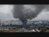 An explosion inside Iran after renewed U.S. airstrikes.
