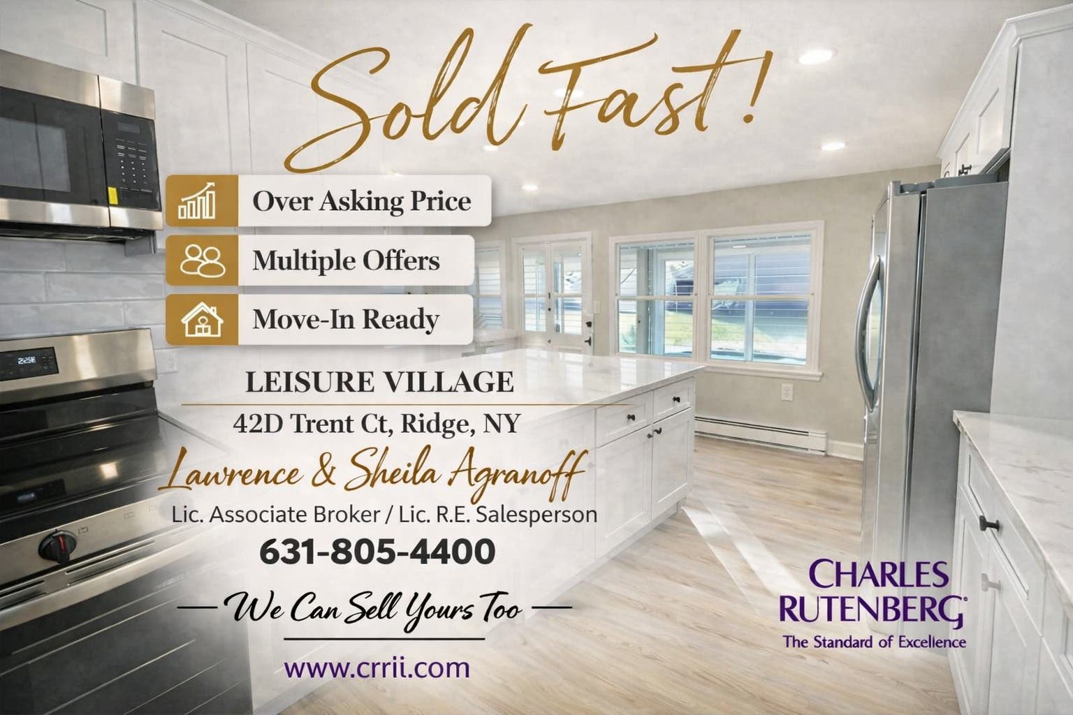 42D Trent Ct Sold Fast at Ridge, Long Island