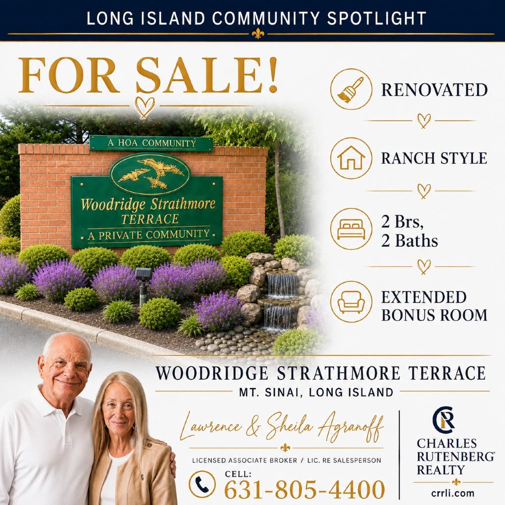 Woodridge Strathmore Terrace Subdivision Ranch in Mt Sinai Long Island For Sale!