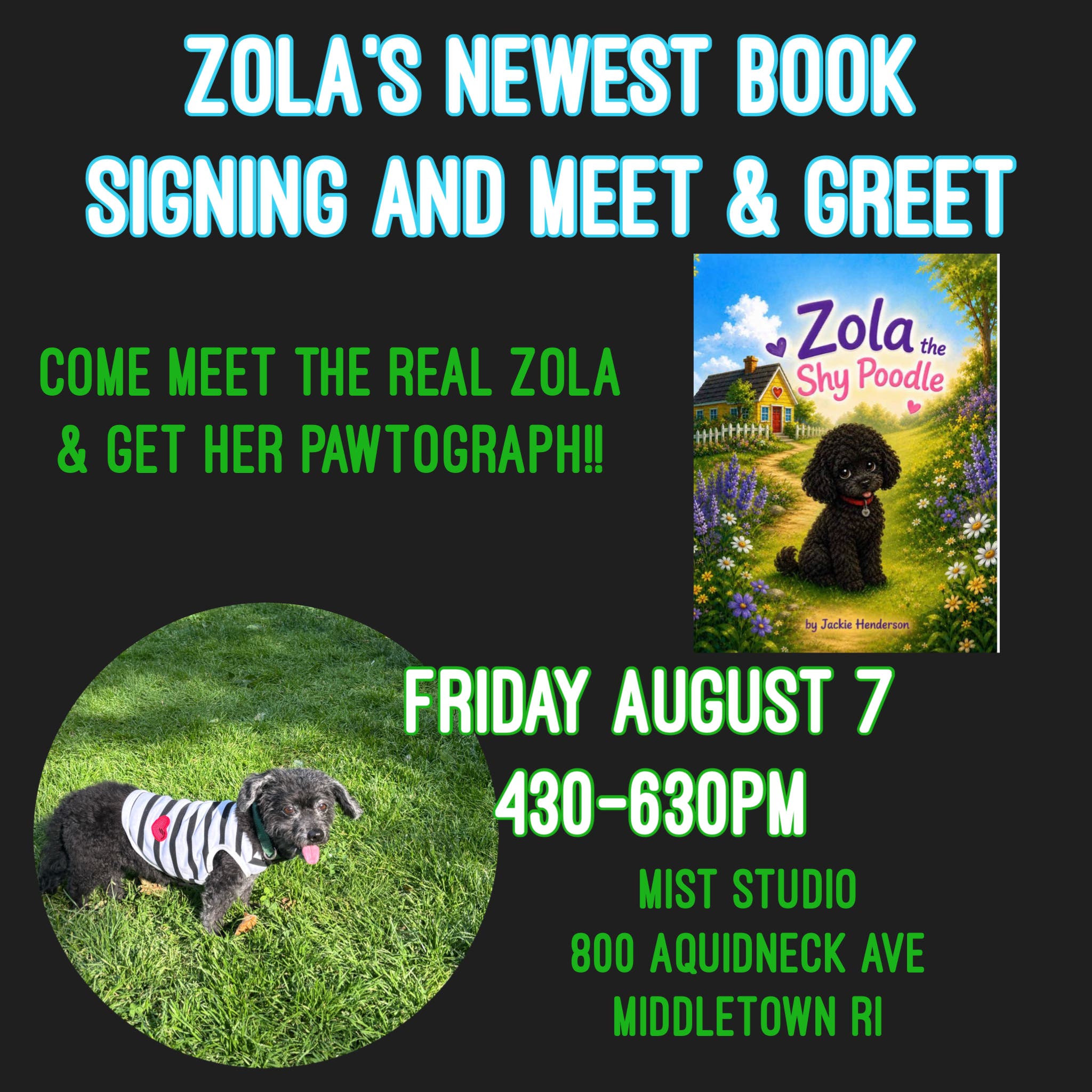 Zola's Newest Book Signing and Meet & Greet