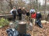 Trout Unlimited Members remove debris from Hopewell's Koch property, newly preserved by D&R Greenway Land Trust